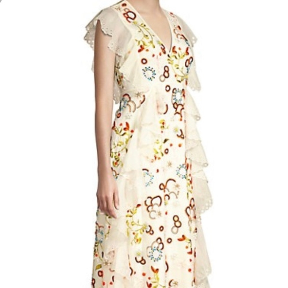 Tory Burch embroidered organza dress